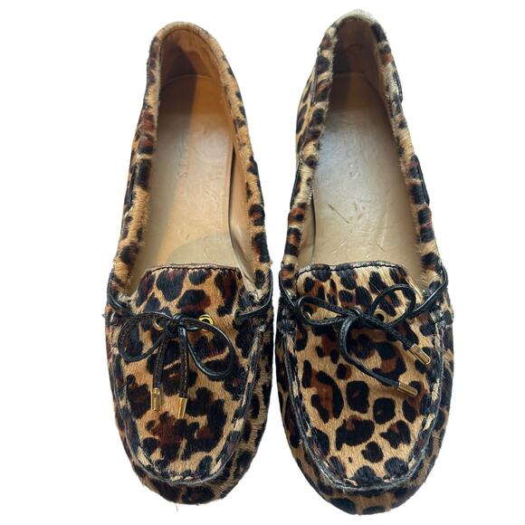 Talbots Shoes - Talbots Leopard Print Fur Loafers Flats Women's Size 6.5